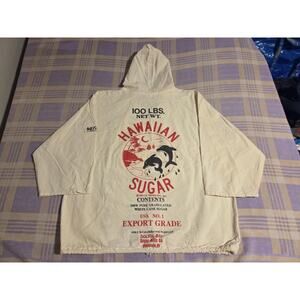 Vintage WETWEAR Hoodie Shirt Hawaiian Sugar Sack Dolphin 90s Hawaii 1991